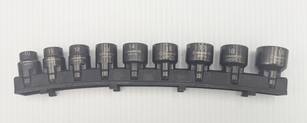 Crescent X6 Pass-Thru Socket Set Metric Max Axess 3/8" Drive 12-point Lot of 9